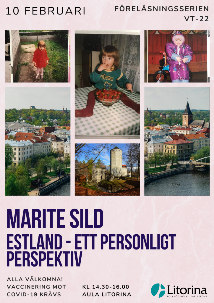 Marite Sild kommer att berätta om sitt hemland Estland i ett personligt perspektiv torsdagen den 10 februari.