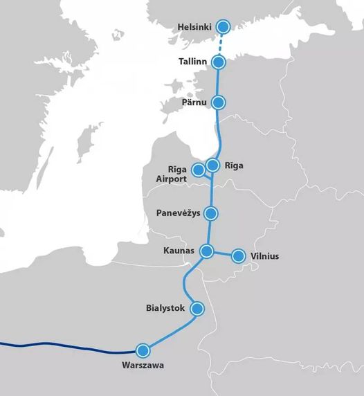 I framtiden kan vi åka snabbtåg via Warszawa till de Baltiska huvudstäderna.