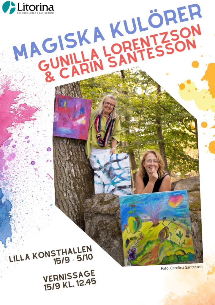Gunilla Lorentzson och Carin Santesson ställer ut i Lilla konsthallen