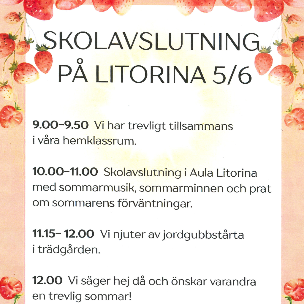 Skolavslutning 5 juni