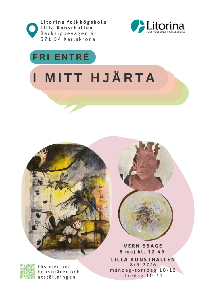 Vernissage 8 maj, kl.12.45.