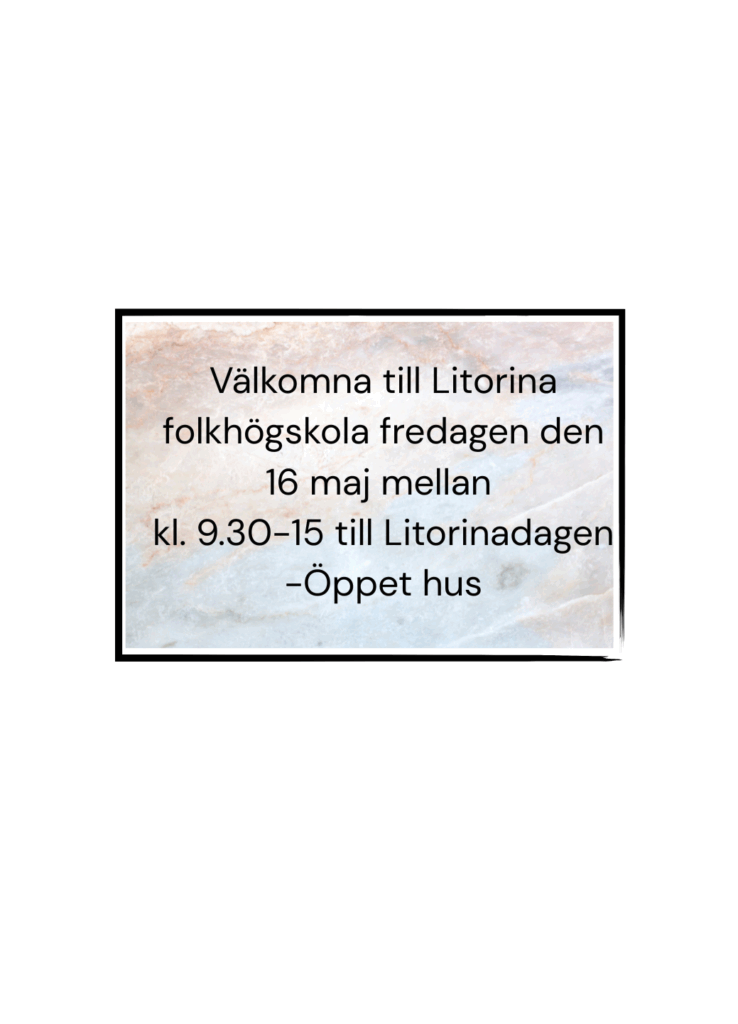 Öppet hus fredagen den 16 maj